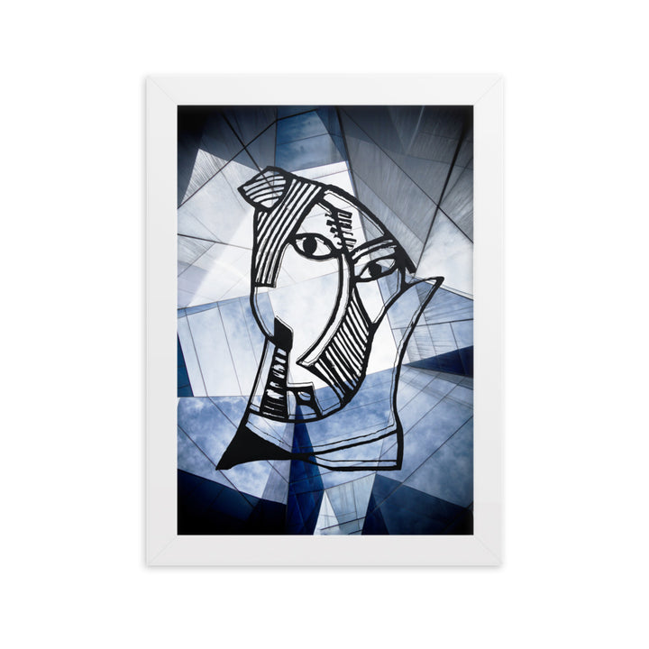 Poster - Pablo Picasso, Les Demoiselles d’Avignon, Geometry Weiß / 21×30 cm artlia