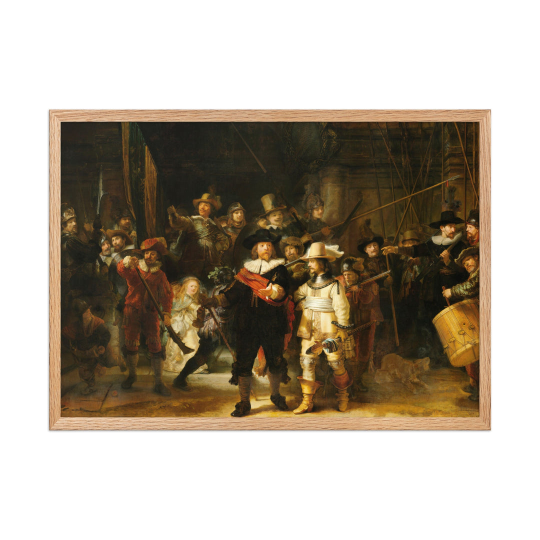 Poster - Rembrandt van Rijn, Die Nachtwache Oak / 50×70 cm artlia