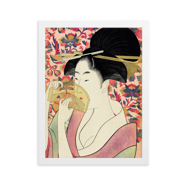 Poster - Retro Geisha Weiß / 30×40 cm artlia