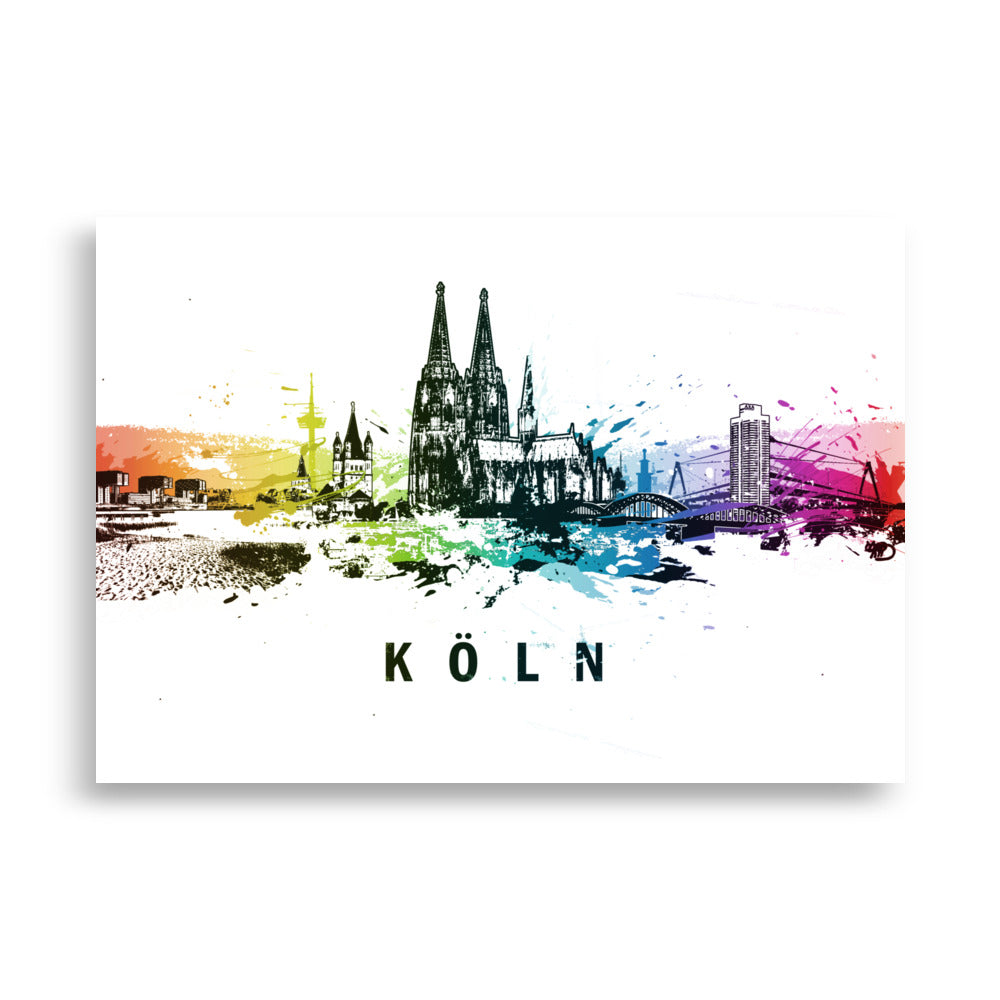 Poster - Skyline Köln 21×30 cm artlia