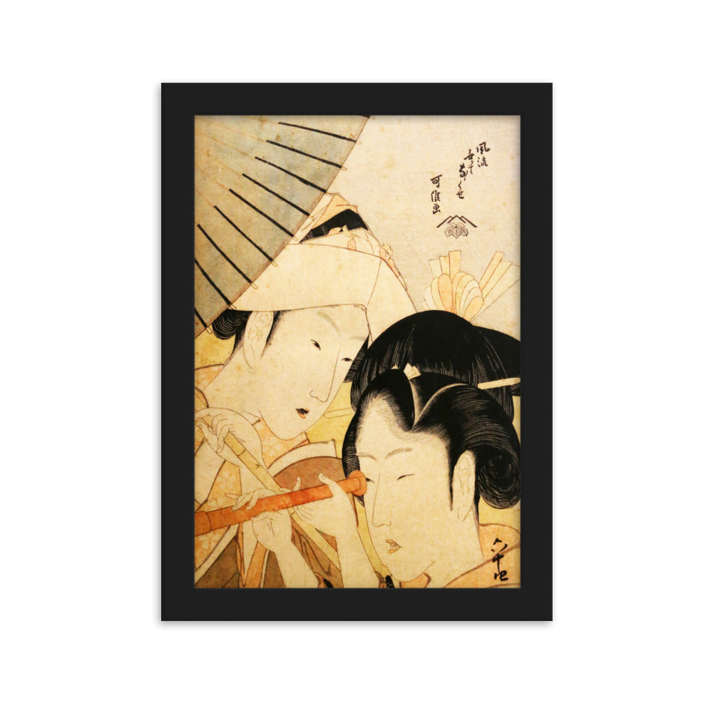 Poster - Teleskop Hokusai Schwarz / 21×30 cm artlia
