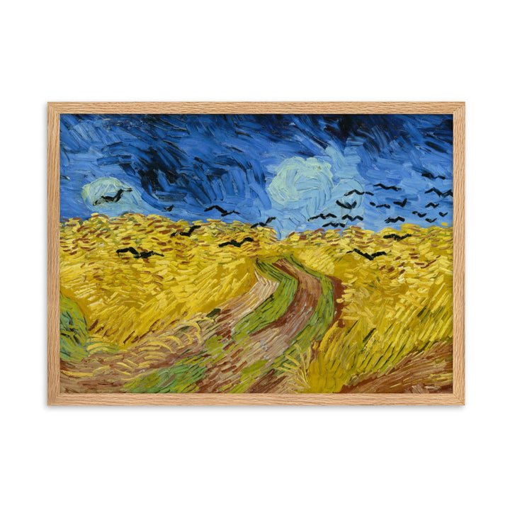 Poster - Van Gogh, Weizenfeld mit Krähen Oak / 50×70 cm artlia