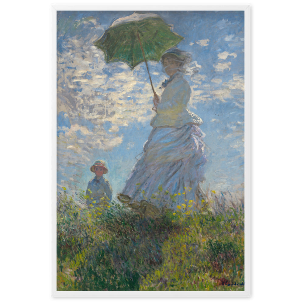 Poster - Woman with a Parasol - Madame Monet and Her Son artlia