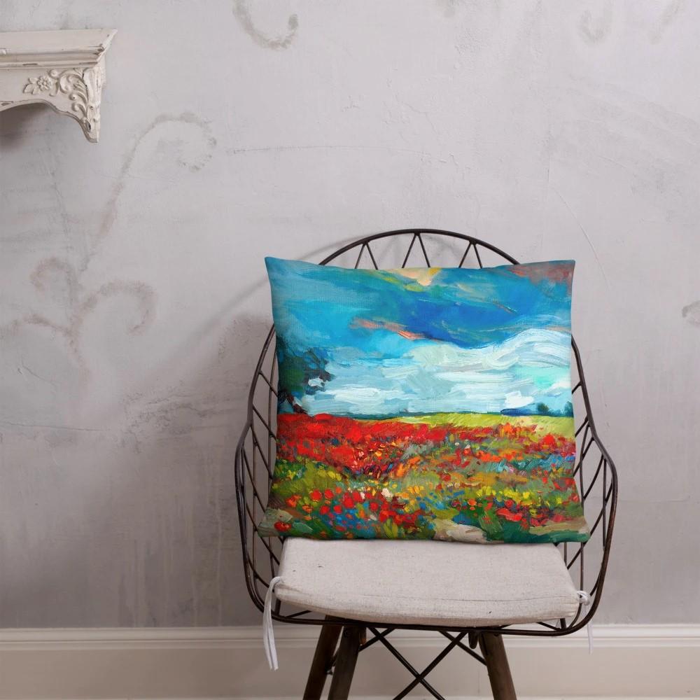 Blumenfelder - Kissen 56x56 cm / mit Füllung artlia