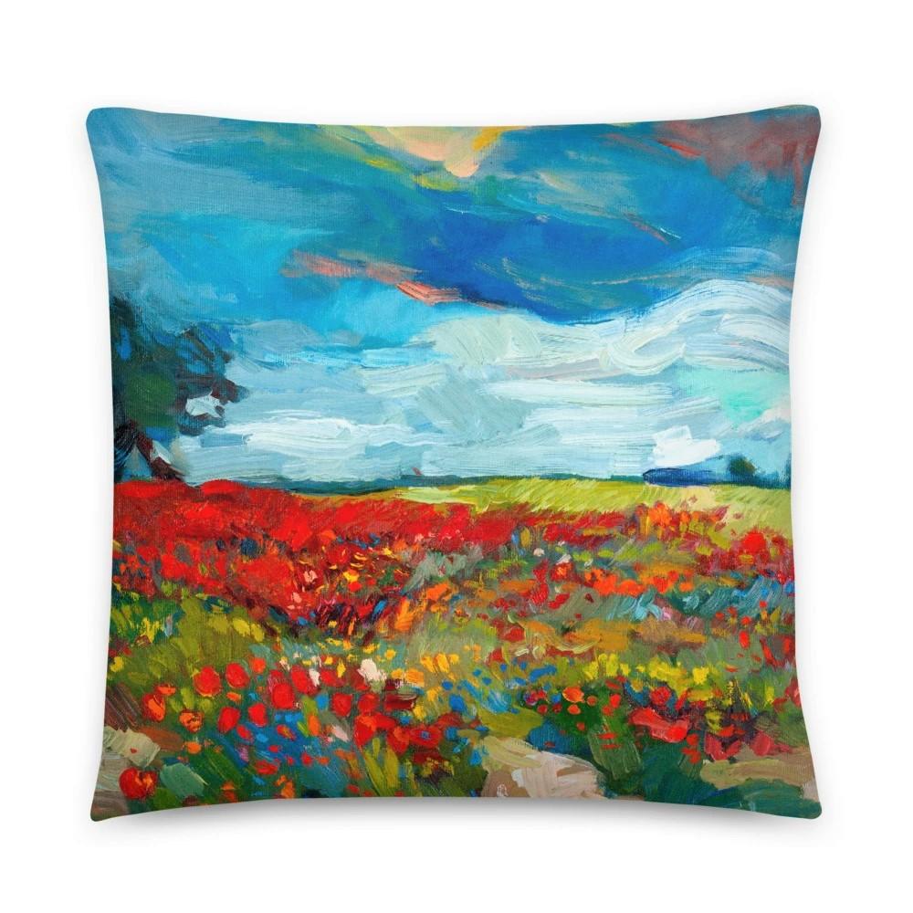 Blumenfelder - Kissen 56x56 cm / ohne Füllung artlia