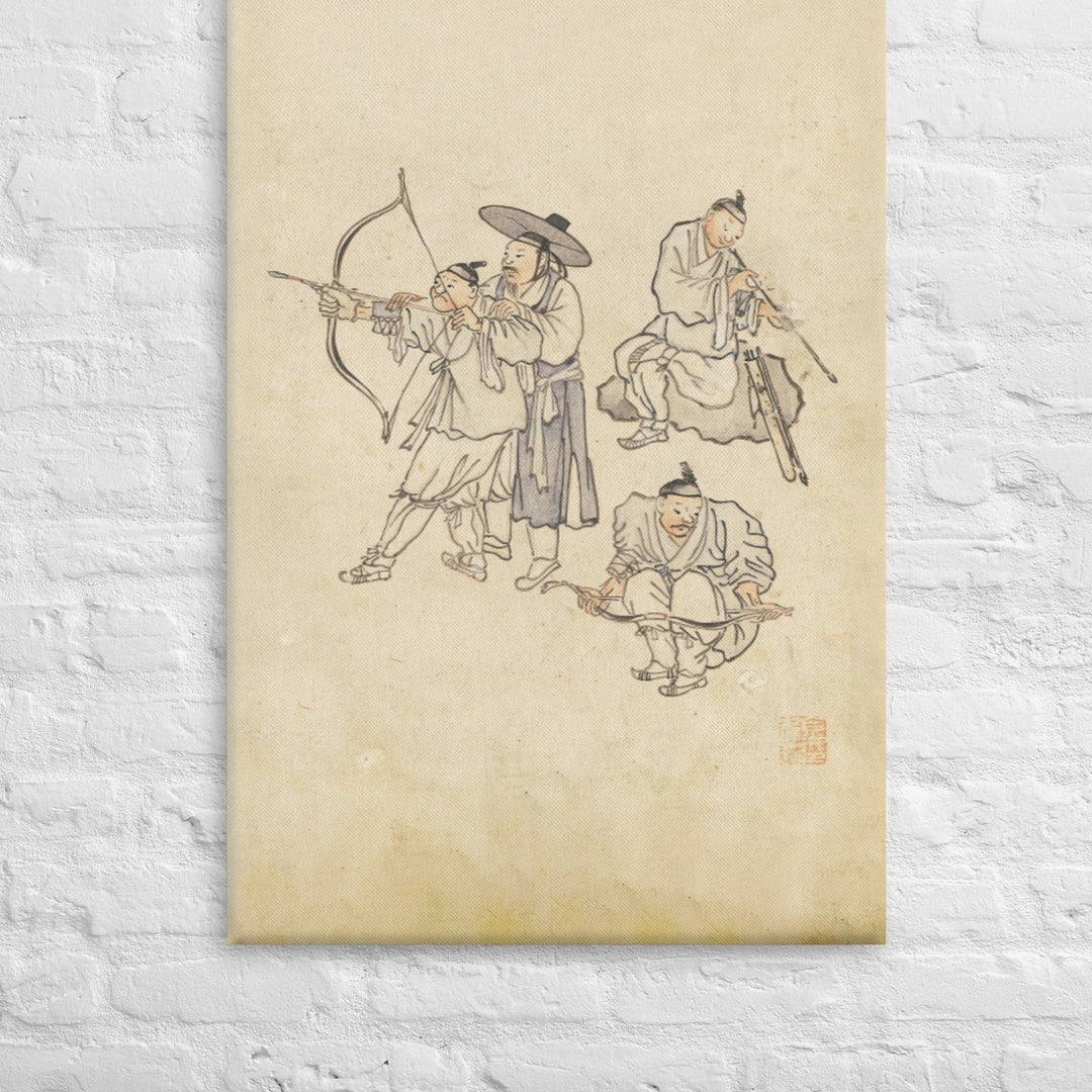 Bogenschiessen, Kim Hong-do - Leinwand artlia