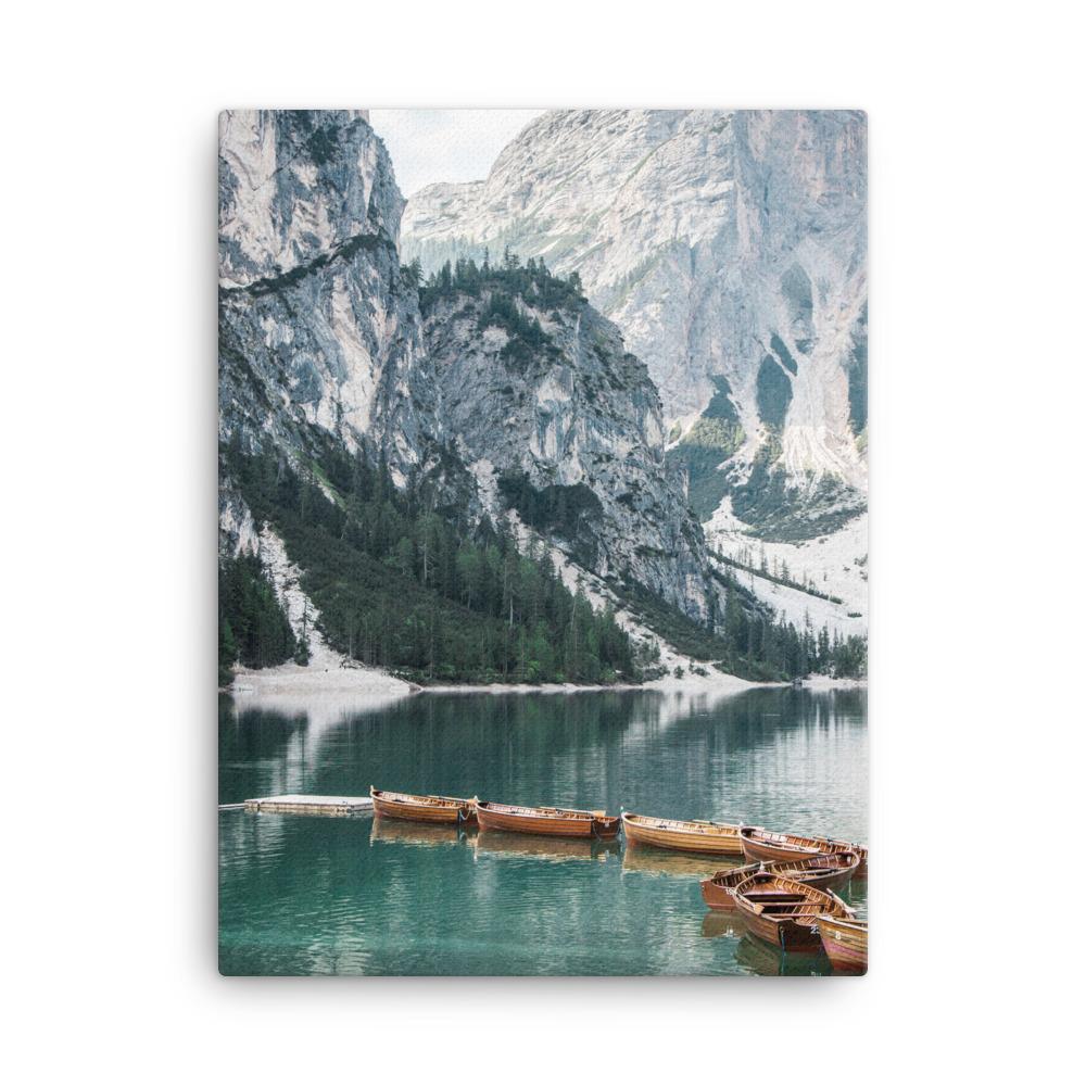Braies lake 2 - Leinwand 30x41 cm artlia