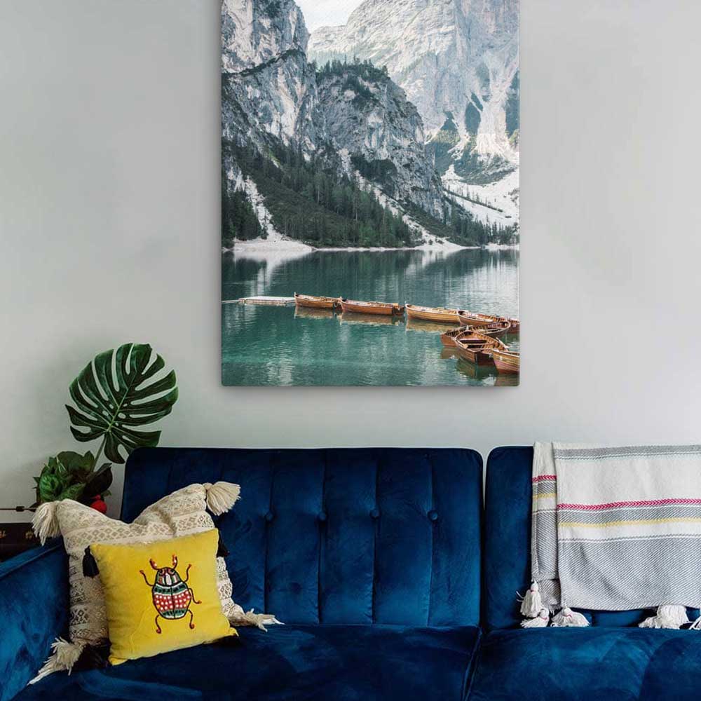 Braies lake 2 - Leinwand artlia