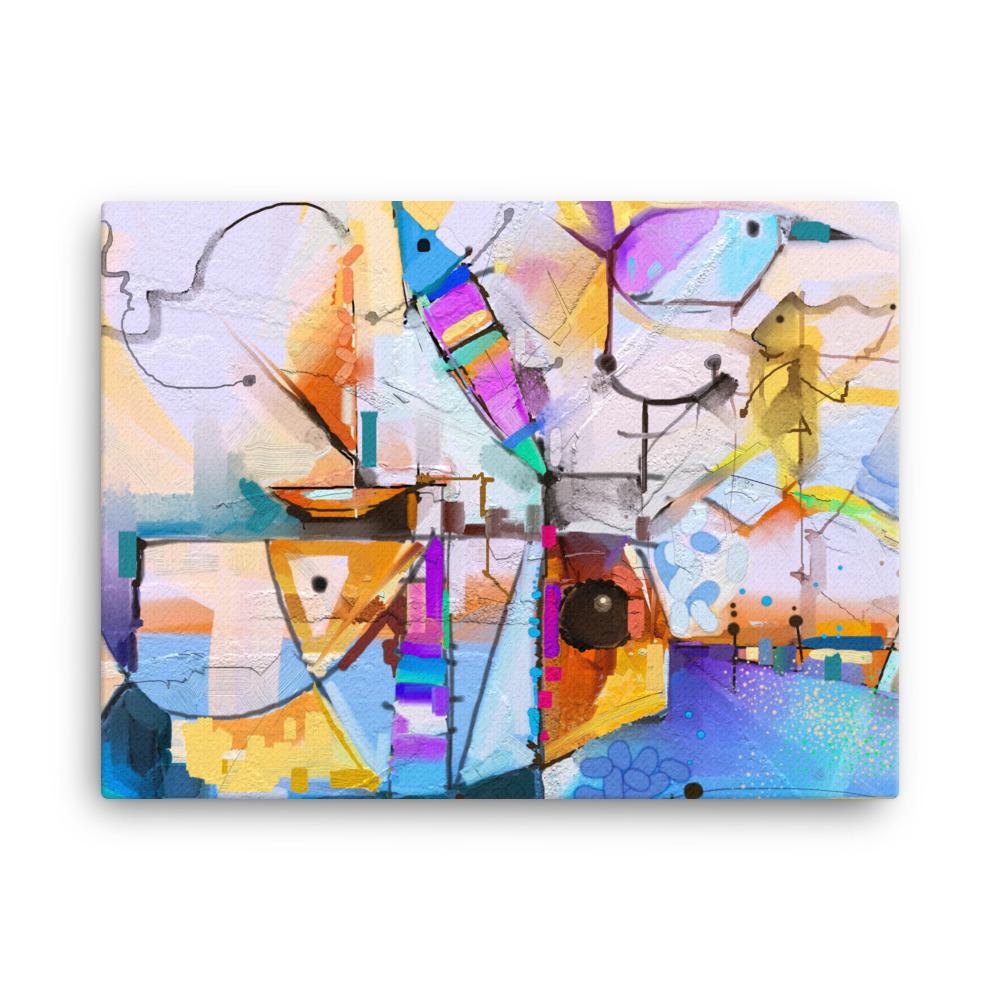 Bunte Fantasie - Leinwand 30x41 cm artlia