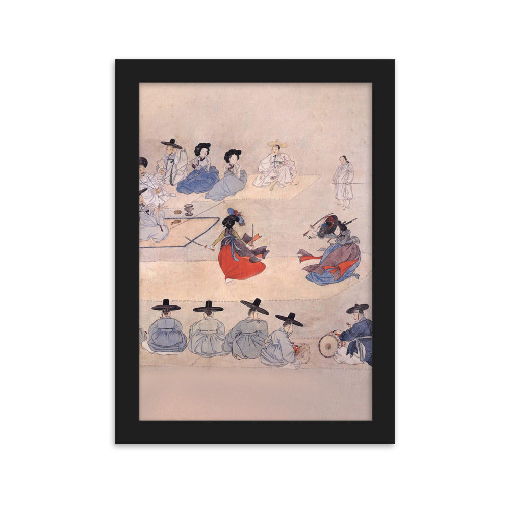 Double Sword Dance, Hyewon - Poster im Rahmen Schwarz / 21×30 cm artlia
