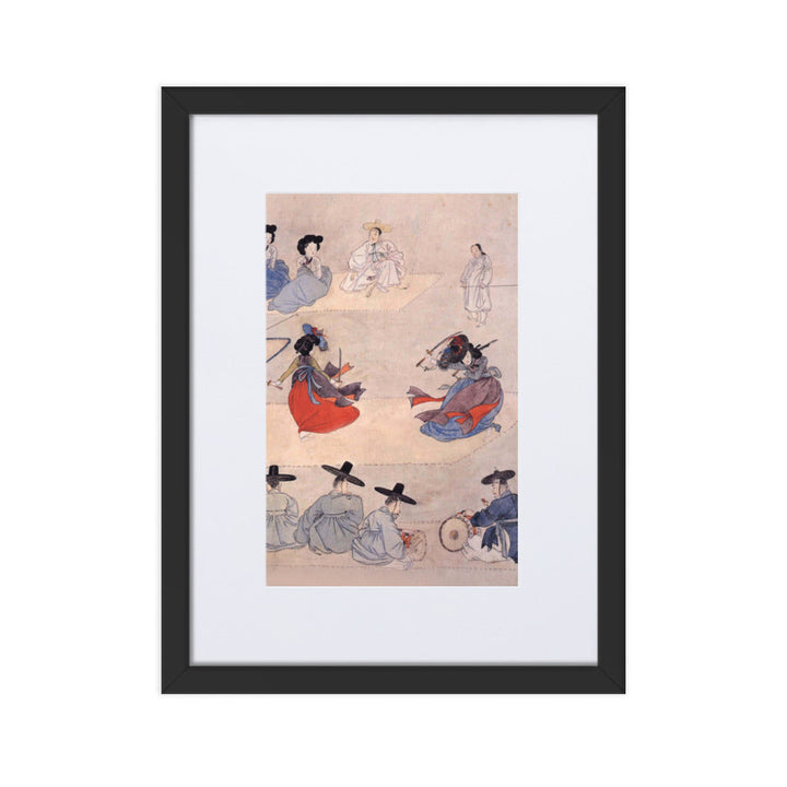 Double Sword Dance, Hyewon - Poster im Rahmen mit Passepartout Schwarz / 30×40 cm artlia