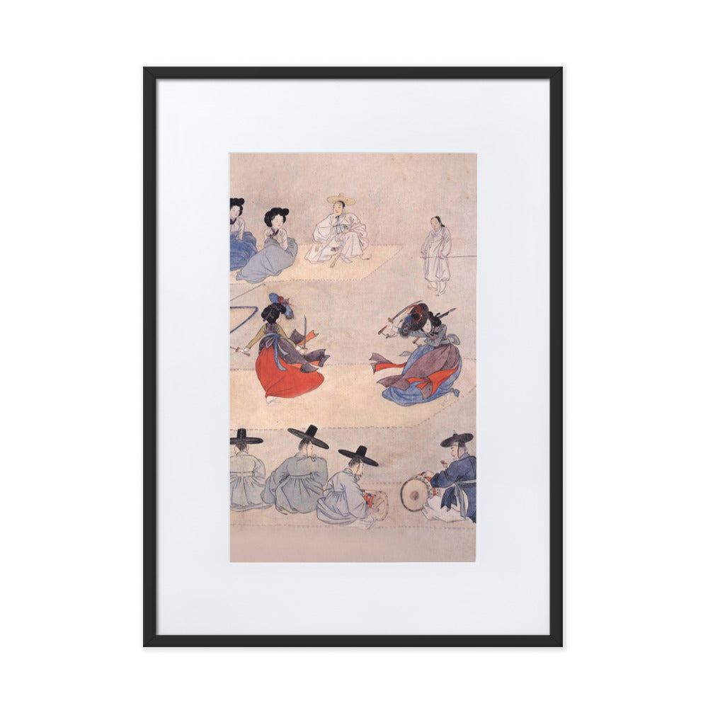 Double Sword Dance, Hyewon - Poster im Rahmen mit Passepartout Schwarz / 50×70 cm artlia