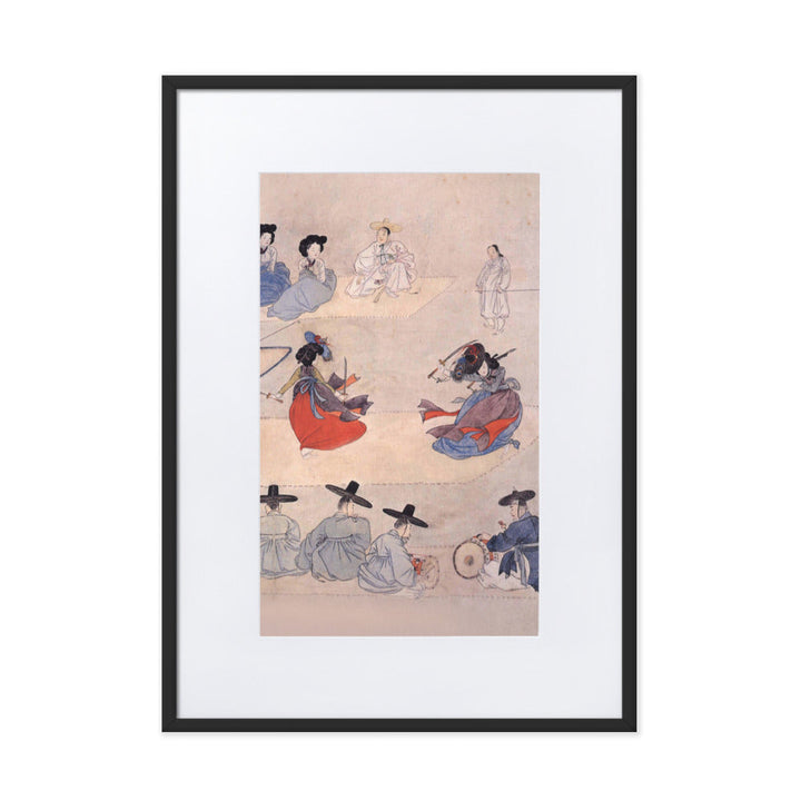 Double Sword Dance, Hyewon - Poster im Rahmen mit Passepartout Schwarz / 50×70 cm artlia