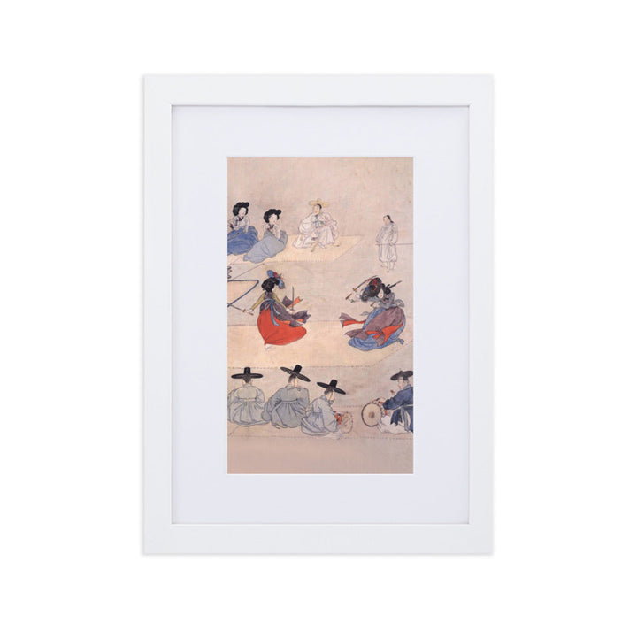 Double Sword Dance, Hyewon - Poster im Rahmen mit Passepartout Weiß / 21×30 cm artlia