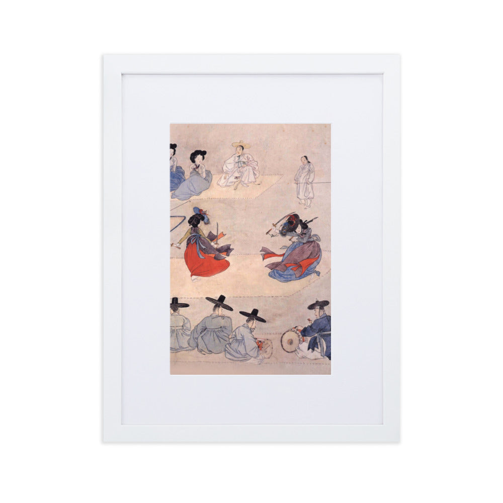 Double Sword Dance, Hyewon - Poster im Rahmen mit Passepartout Weiß / 30×40 cm artlia