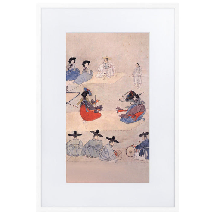 Double Sword Dance, Hyewon - Poster im Rahmen mit Passepartout Weiß / 61×91 cm artlia