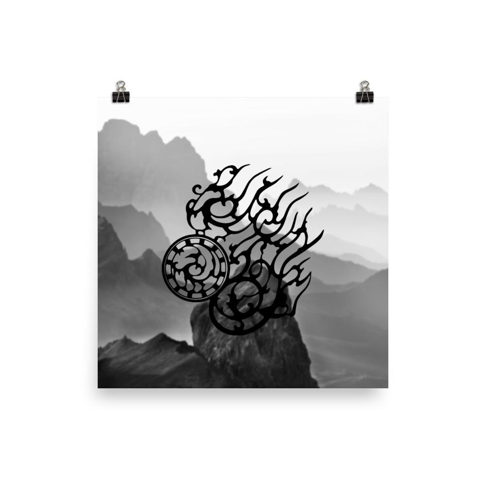 Dreibeinige Krähe - Poster 25x25 cm artlia