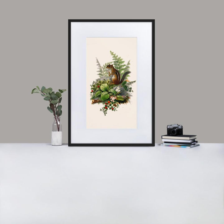 Eichhörnchen - Poster im Rahmen mit Passepartout artlia