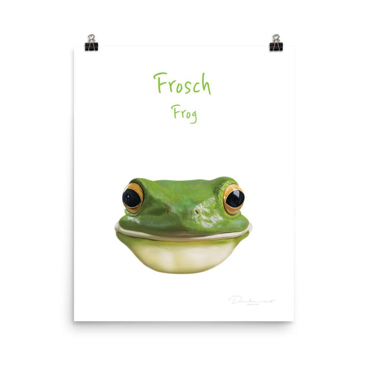 Frosch - Tier Poster für Kinder 20x25 cm artlia
