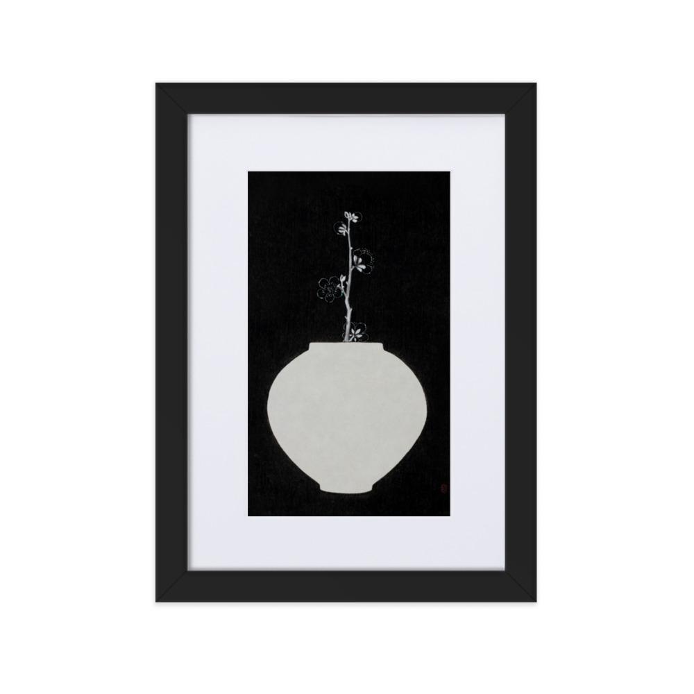 Füllung mit Licht 13 - Poster im Rahmen mit Passepartout Schwarz / 21×30 cm artlia