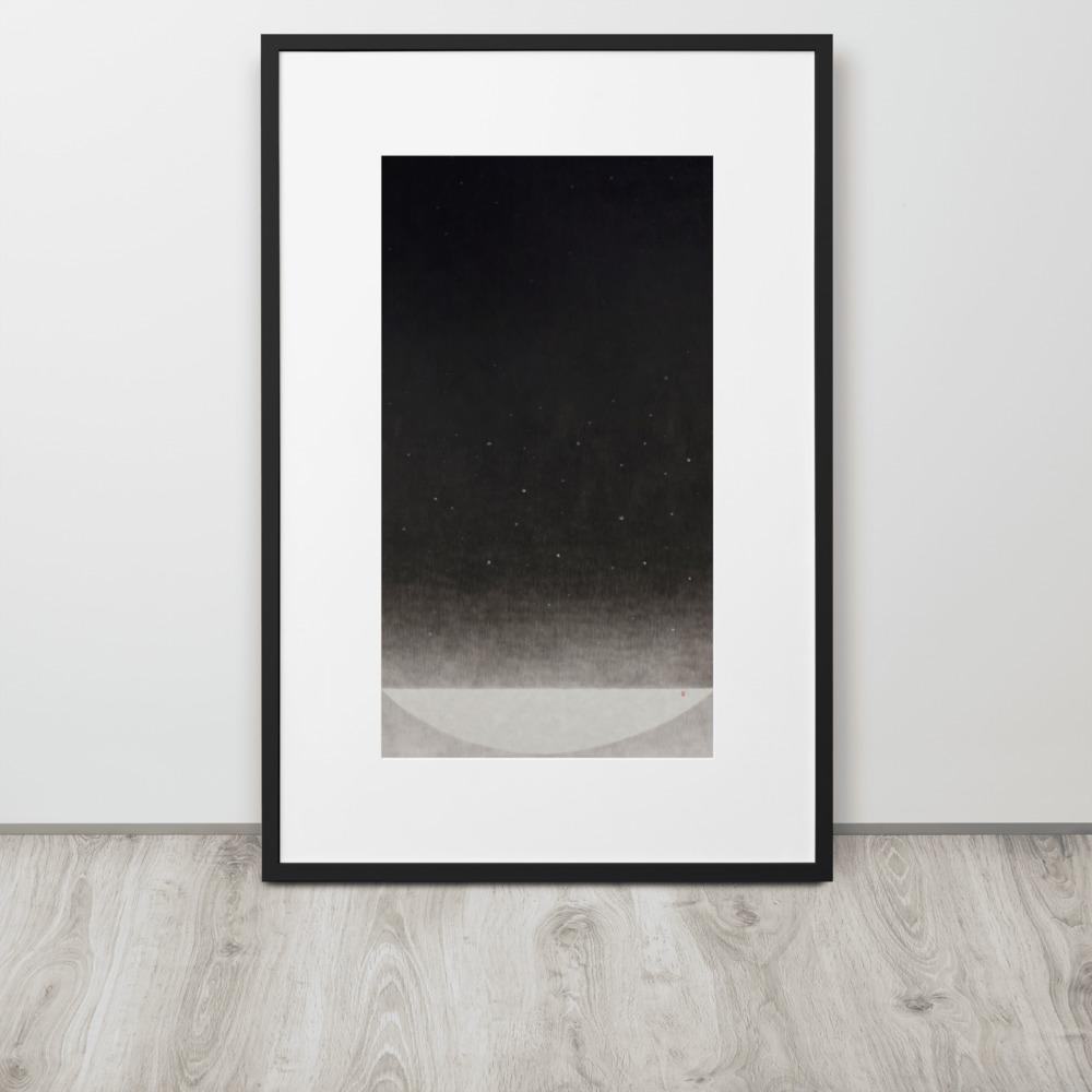 Füllung mit Licht 14 - Poster im Rahmen mit Passepartout artlia
