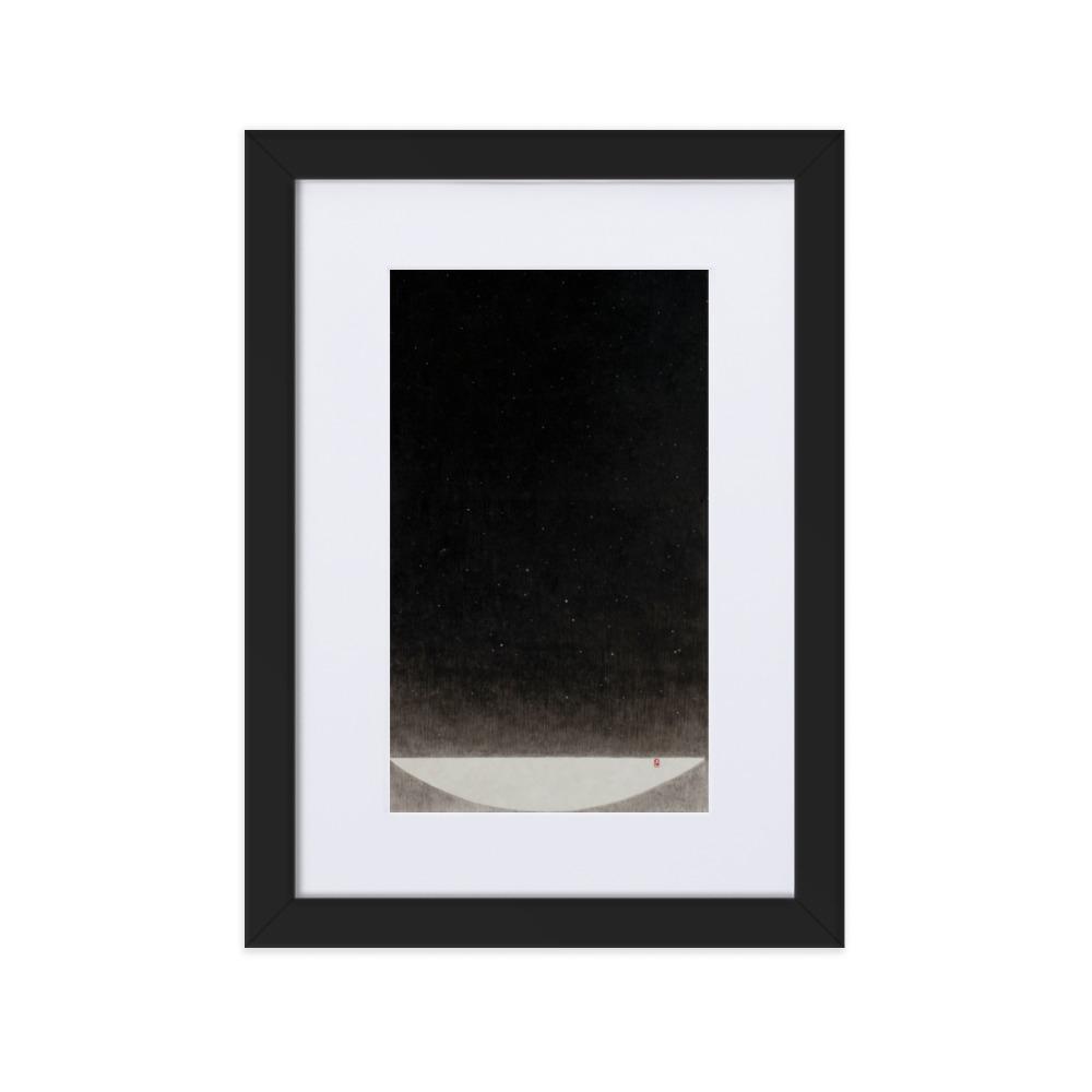 Füllung mit Licht 16 - Poster im Rahmen mit Passepartout Schwarz / 21×30 cm artlia