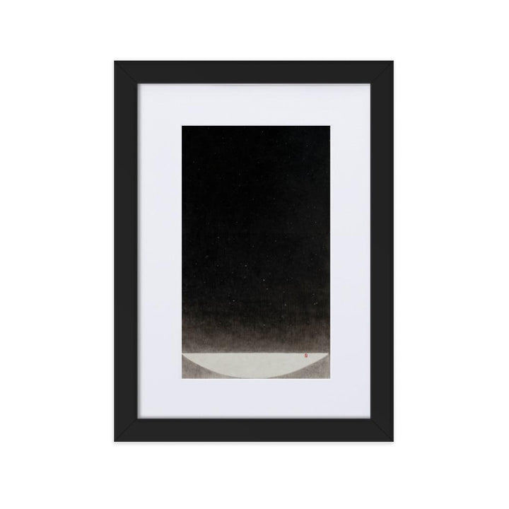 Füllung mit Licht 16 - Poster im Rahmen mit Passepartout Schwarz / 21×30 cm artlia