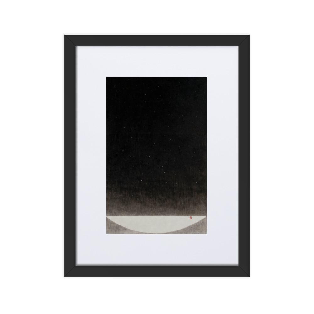 Füllung mit Licht 16 - Poster im Rahmen mit Passepartout Schwarz / 30×40 cm artlia