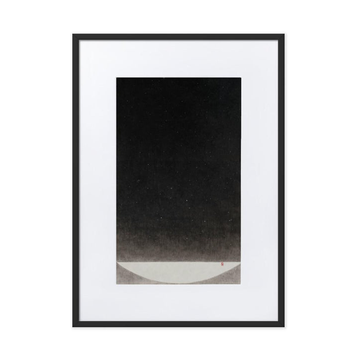Füllung mit Licht 16 - Poster im Rahmen mit Passepartout Schwarz / 50×70 cm artlia