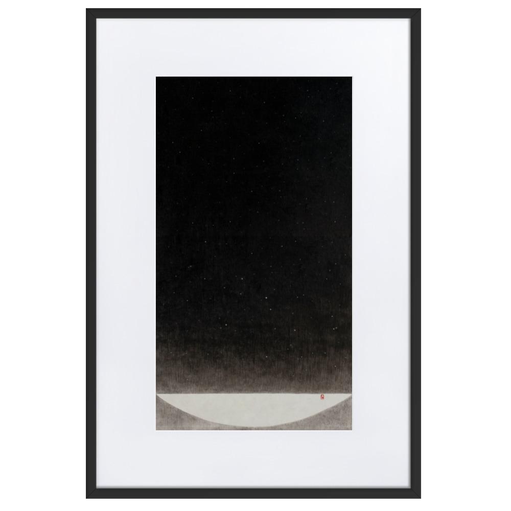 Füllung mit Licht 16 - Poster im Rahmen mit Passepartout Schwarz / 61×91 cm artlia