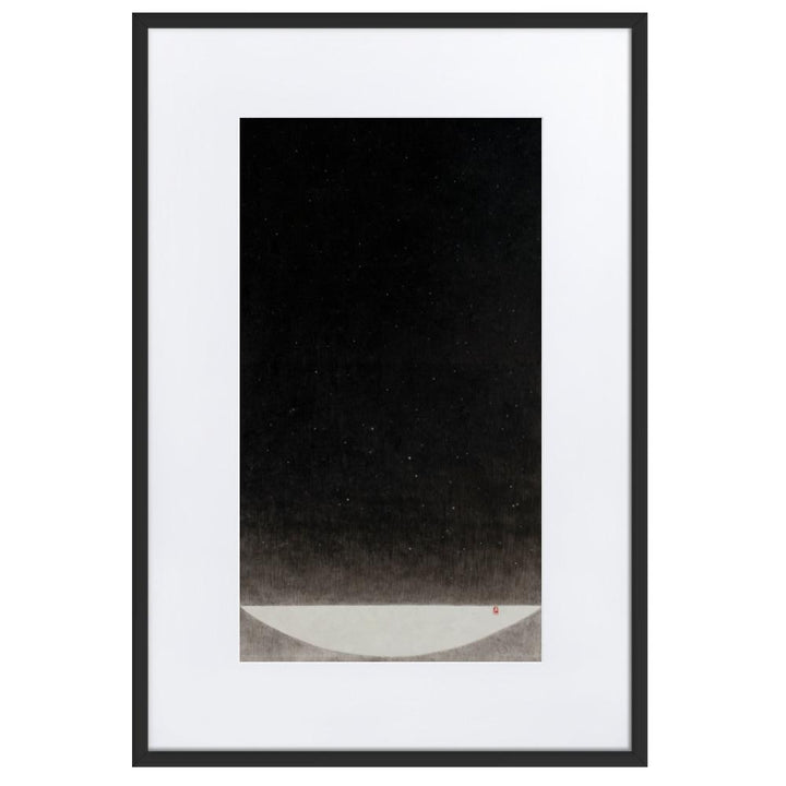 Füllung mit Licht 16 - Poster im Rahmen mit Passepartout Schwarz / 61×91 cm artlia