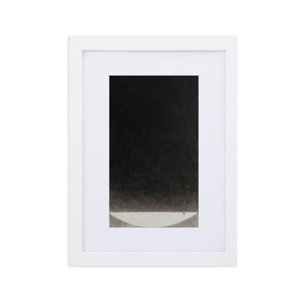 Füllung mit Licht 16 - Poster im Rahmen mit Passepartout Weiß / 21×30 cm artlia