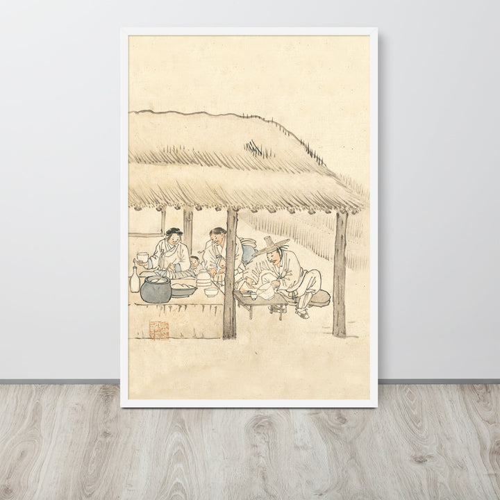 Gasthaus, Kim Hong-do - Poster im Rahmen artlia