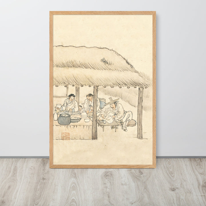 Gasthaus, Kim Hong-do - Poster im Rahmen artlia