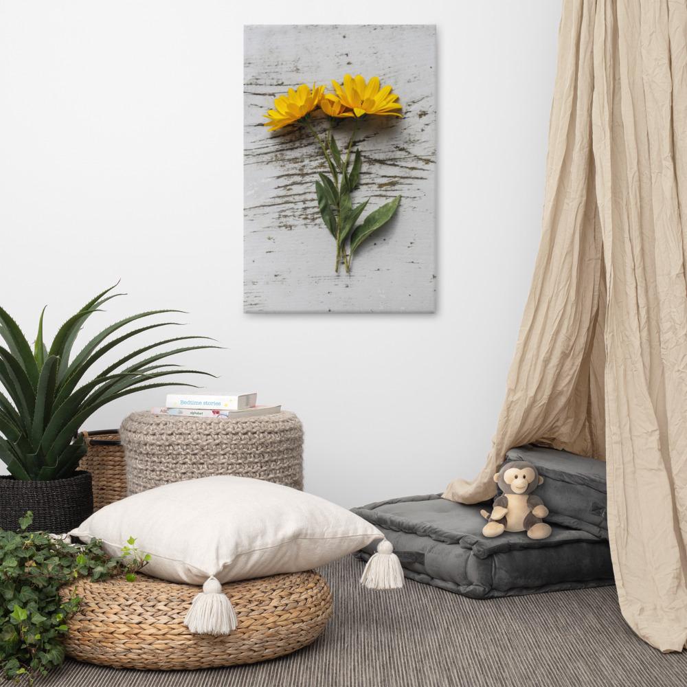 gelbe Blumen Yellow Flowers 6 - Leinwand artlia
