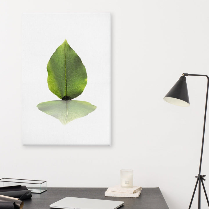 grünes Blatt - Leinwand artlia