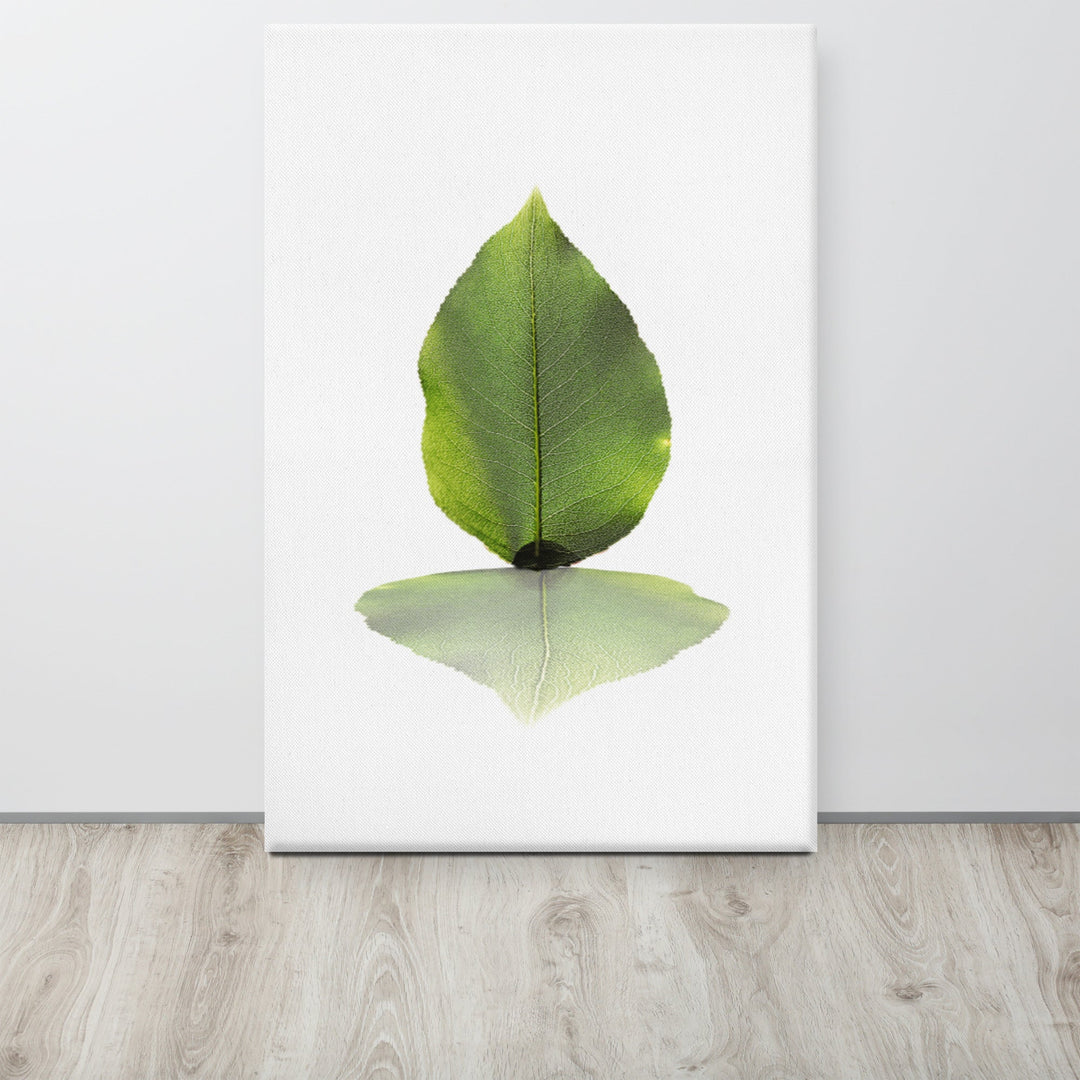 grünes Blatt - Leinwand artlia