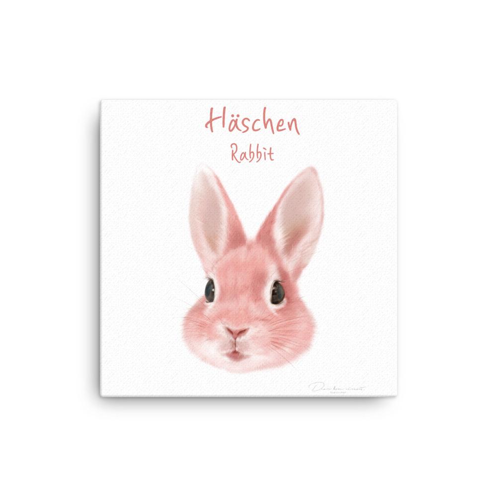 Häschen - Leinwand 30x30 cm artlia