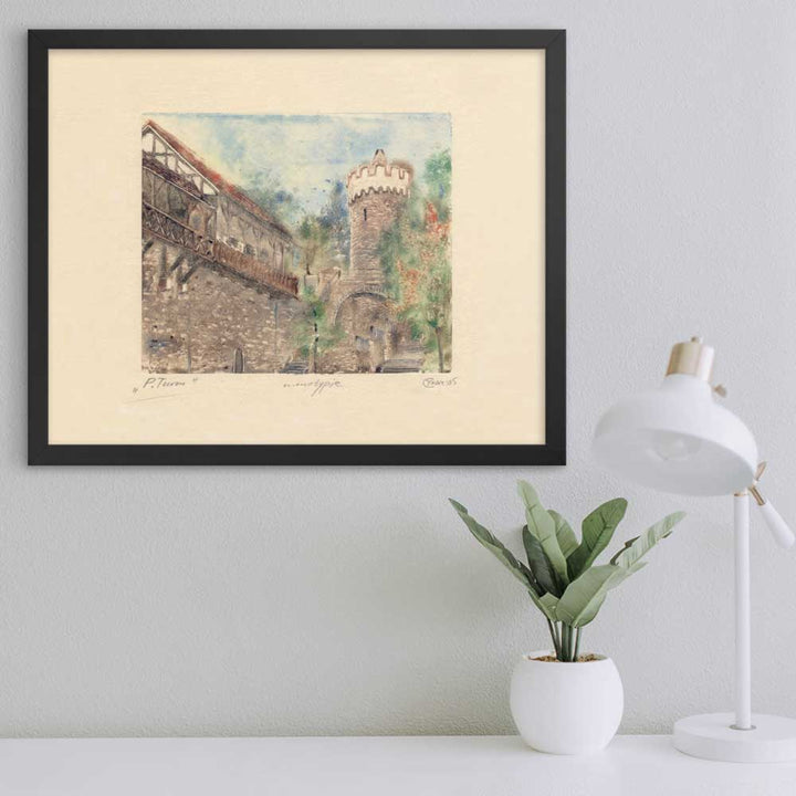 Jena Pulverturm - Poster im Rahmen artlia