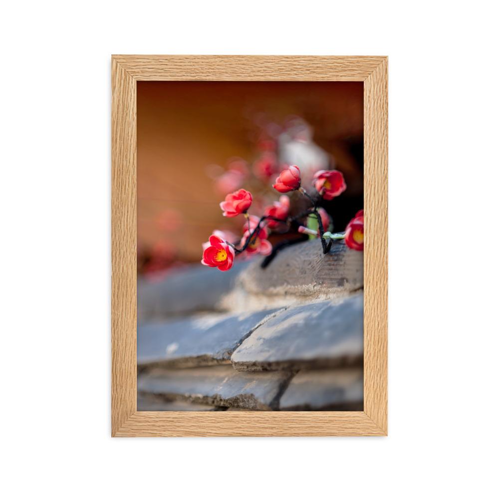 koreanische Mauer - Poster im Rahmen Oak / 21×30 cm artlia