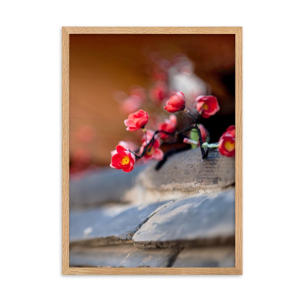koreanische Mauer - Poster im Rahmen Oak / 50×70 cm artlia