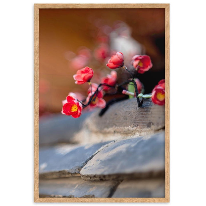 koreanische Mauer - Poster im Rahmen Oak / 61×91 cm artlia