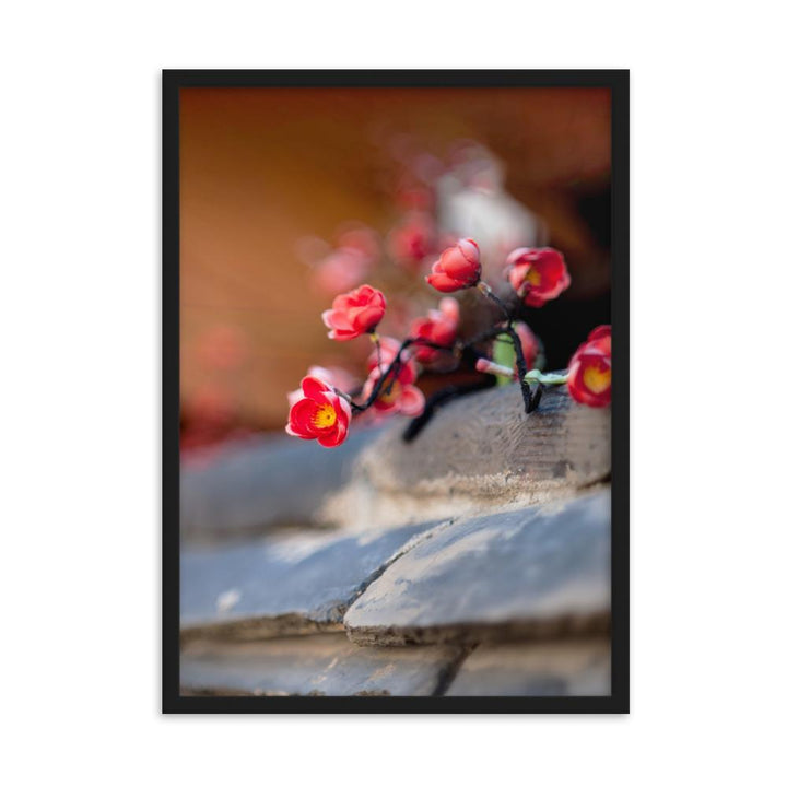 koreanische Mauer - Poster im Rahmen Schwarz / 50×70 cm artlia