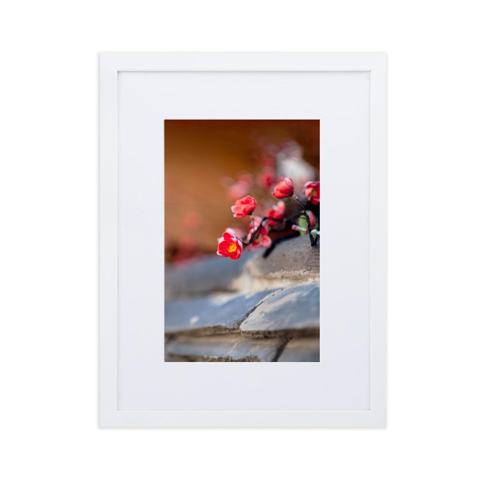 koreanische Mauer - Poster im Rahmen mit Passepartout Weiß / 30×40 cm artlia