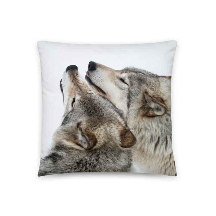 kuschelnde Wölfe - Kissen 46x46 cm / ohne Füllung artlia