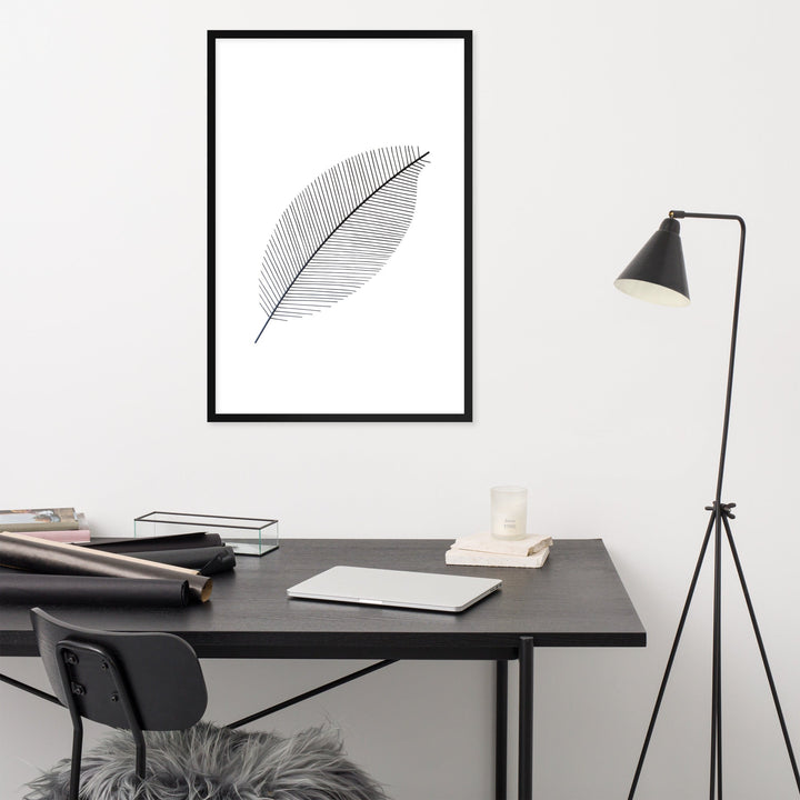 Leaf X Ray - Poster im Rahmen mit Passepartout artlia