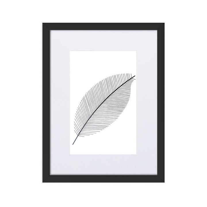 Leaf X Ray - Poster im Rahmen mit Passepartout Schwarz / 30×40 cm artlia