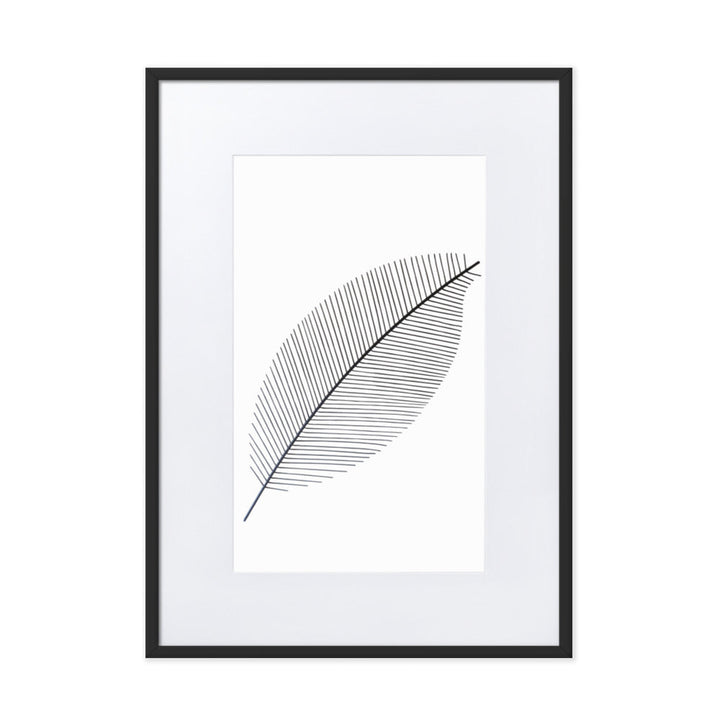 Leaf X Ray - Poster im Rahmen mit Passepartout Schwarz / 50×70 cm artlia