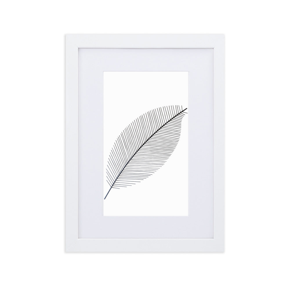 Leaf X Ray - Poster im Rahmen mit Passepartout Weiß / 21×30 cm artlia