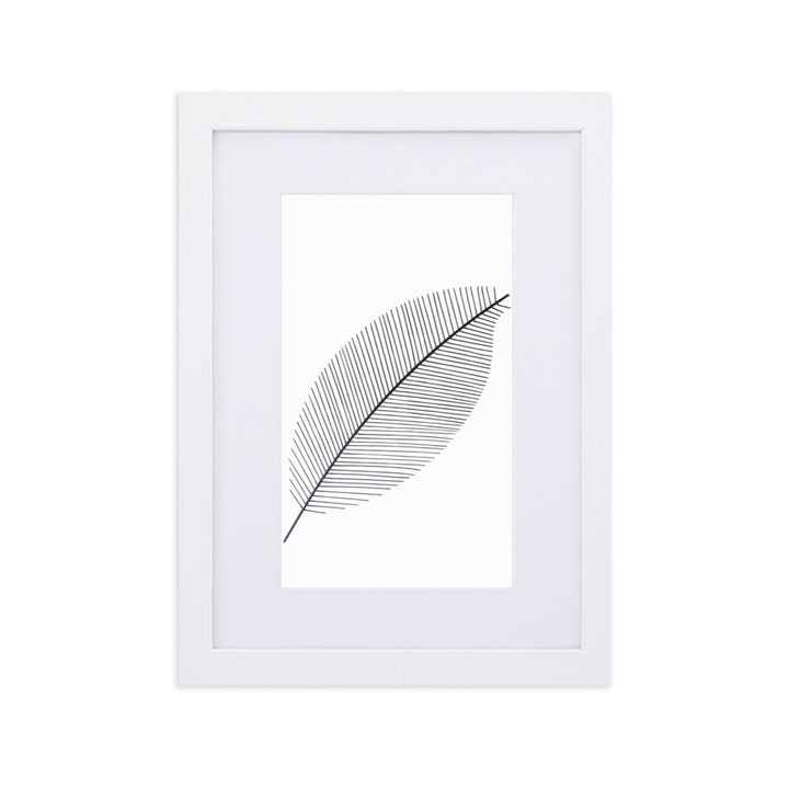 Leaf X Ray - Poster im Rahmen mit Passepartout Weiß / 21×30 cm artlia